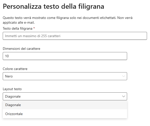 Allineamento filigrana