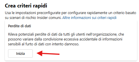 Inizia criterio
