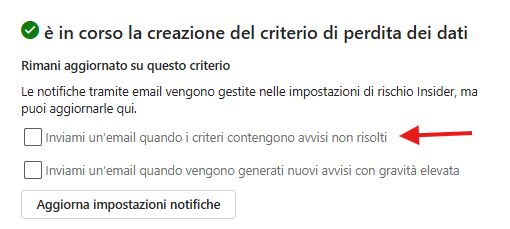 Notifiche criteri