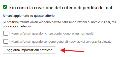 Aggiorna impostazioni notifiche